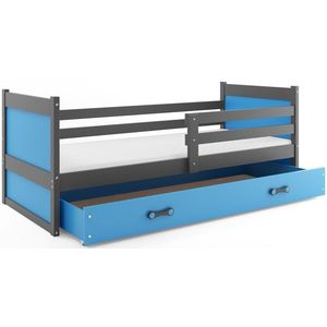 BMS Dětská postel RICO 1 | šedá 80 x 190 cm Barva: Modrá obraz