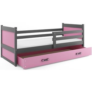 BMS Dětská postel RICO 1 | šedá 80 x 190 cm Barva: Růžová obraz