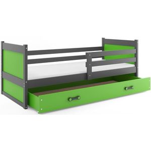 BMS Dětská postel RICO 1 | šedá 80 x 190 cm Barva: Zelená obraz