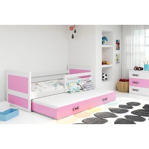 BMS Dětská postel s přistýlkou RICO 2 | bílá 80x190 cm Barva: Růžová obraz