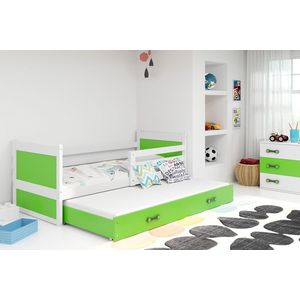 BMS Dětská postel s přistýlkou RICO 2 | bílá 90 x 200 cm Barva: Zelená obraz