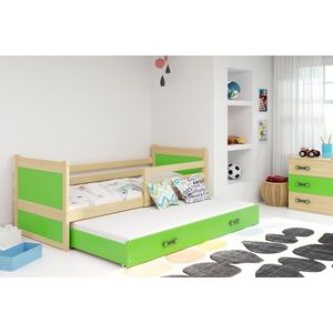 BMS Dětská postel s přistýlkou RICO 2 | borovice 80 x 190 cm Barva: Zelená obraz