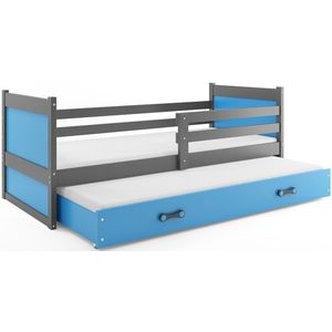 BMS Dětská postel s přistýlkou RICO 2 | šedá 80 x 190 cm Barva: Modrá obraz