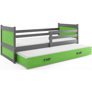 BMS Dětská postel s přistýlkou RICO 2 | šedá 80 x 190 cm Barva: Zelená obraz