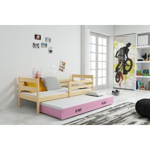 BMS Dětská postel s přistýlkou Eryk 2 | borovice Barva: Borovice / růžová, Rozměr: 200 x 90 cm obraz
