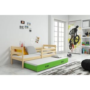 BMS Dětská postel s přistýlkou Eryk 2 | borovice Barva: Borovice / zelená, Rozměr: 190 x 80 cm obraz