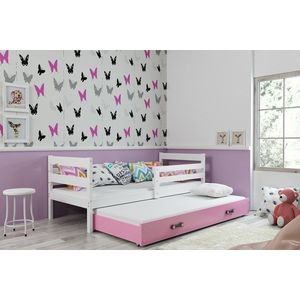 BMS Dětská postel s přistýlkou ERYK 2 | bílá Barva: bílá / růžová, Rozměr: 190 x 80 cm obraz