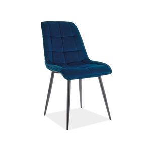 Signal Jídelní židle CHIC Matt Velvet Barva: Modrá / velvet 79 obraz