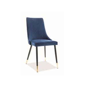 Signal Jídelní židle Piano Velvet Gold Barva: Modrá obraz