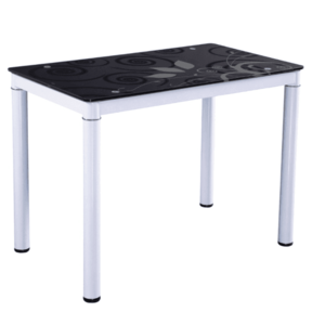 Signal Jídelní stůl DAMAR | 100x60 cm Barva: Černo-bílá obraz