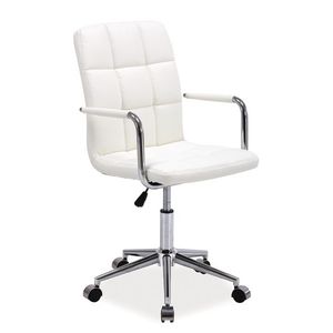 Kancelářská židle Q-022 bílá ekokůže obraz