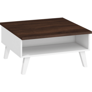 ArtCross Konferenční stolek Nord-06 Barva: Dub sonoma tmavý/bílá obraz