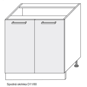 ArtExt Kuchyňská linka Brerra - mat Kuchyně: Spodní skříňka D11/80/(ŠxVxH) 80 x 82 x 50 cm obraz