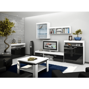 ArtCross Obývací stěna MAX Barva: Bílá / černý lesk obraz