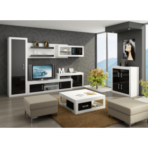 ArtCross Obývací stěna VERIN 2 Barva: Bílá / černý lesk obraz