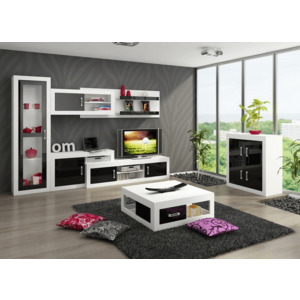 ArtCross Obývací stěna VERIN 3 Barva: Bílá / černý lesk obraz