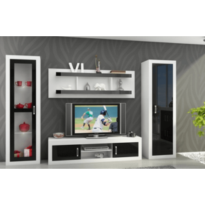 ArtCross Obývací stěna VERIN 4 Barva: Bílá / černý lesk obraz