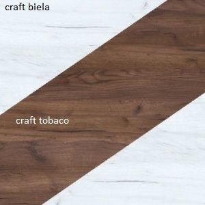 ArtCross Regál NOTTI | 04 Barva: craft bílý / craft tobaco / craft bílý obraz