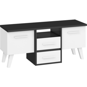 ArtCross TV stolek NORDIS-14 | 3D Barva: Černá/bílá obraz