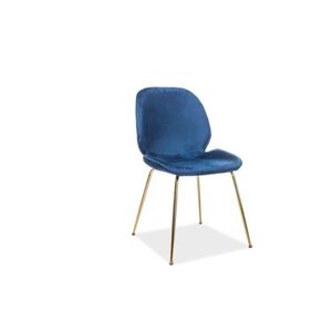 Signal Židle ADRIEN Velvet | zlaté nohy Barva: Bluvel 86 / granátová modrá obraz