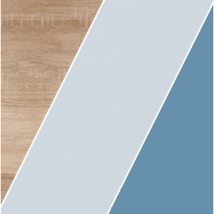 ArtCross Šatní skříň KITTY | KIT-13 Barva: Dub sonoma světlá / blankytná / modrá obraz