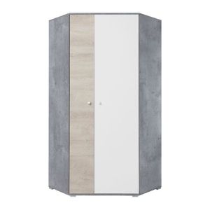 Meblar Šatní skříň SIGMA SI2 L/P Barva: beton/bílá/dub obraz