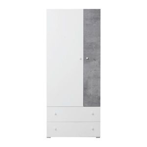 Meblar Šatní skříň SIGMA SI3 L/P Barva: bílá/beton obraz