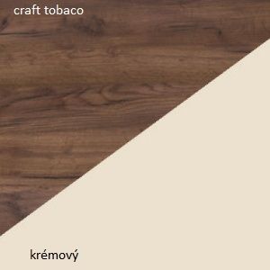ArtCross Šatní skříň STELLA | STE-05 Barva: craft tobaco / krémový obraz