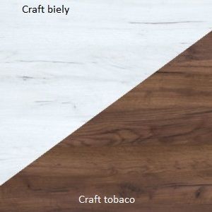 Obývací stěna HUGO 2, craft bílý/craft tobaco obraz