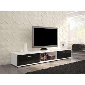 ArtAdrk TV stolek SELLA Barva: Bílá / černý lesk obraz