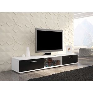ArtAdrk TV stolek SELLA Barva: bílá / černý mat obraz