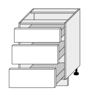ArtExt Kuchyňská skříňka spodní, D3A/50 Pescara Barva korpusu: Bílá obraz
