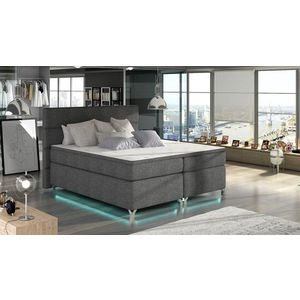 Artelta Manželská postel AMADEO Boxspring s LED osvětlením | 160 x 200 cm Barva: BAO 04 - Sawana 05 obraz