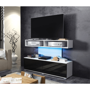 ArtCross TV STOLEK REX Barva: Bílá / černý lesk obraz
