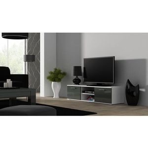 Artcam TV stolek SOHO 140 cm Barva: Bílá/šedý lesk obraz