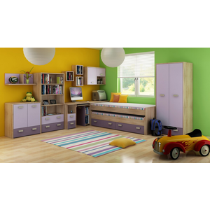 ArtCross Dětský pokoj KITTY 1 Barva: Dub sonoma světlá / levandule / fialová obraz