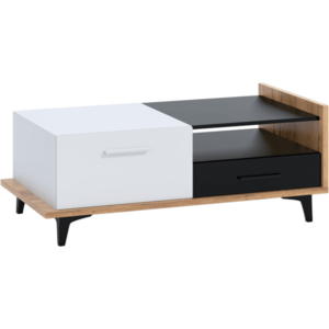 ArtCross Konferenční stolek BOX-03 Barva: craft zlatý/bílá/černá obraz