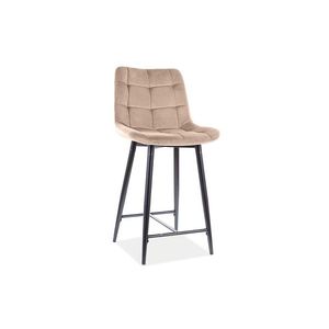 Signal Barová židle CHIC H-2 | Velvet Barva: Béžová / Bluvel 28 obraz