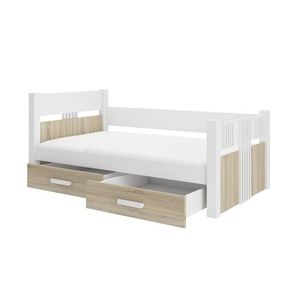 ArtAdrk Jednolůžková postel BIBI | 80 x 180 cm Barva: bílá / zelená obraz