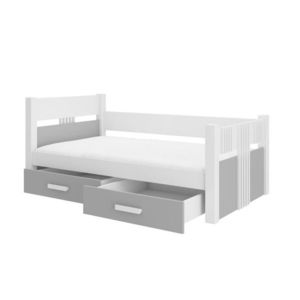 ArtAdrk Jednolůžková postel BIBI | 80 x 180 cm Barva: bílá / šedá obraz
