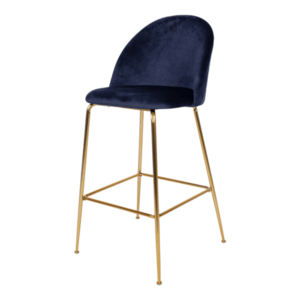 Barová židle LOESONNI modrá/zlatá obraz