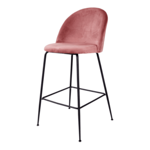Barová židle LOESONNI růžová/černá obraz