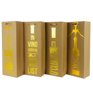 TORO Dárková taška na víno 36x12.5x8.5cm MIX zlatý tisk obraz