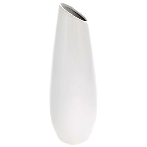 Keramická váza Oval, 12 x 36 x 12 cm, bílá obraz