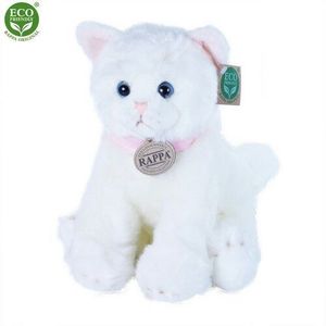 Rappa Plyšová kočka sedící bílá 25 cm obraz