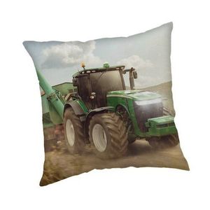 Jerry Fabrics Polštářek Traktor green, 40 x 40 cm obraz