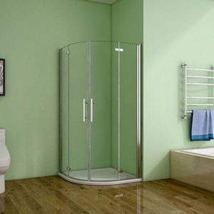 H K Čtvrtkruhový sprchový kout MELODY S4 80 cm s dvoukřídlými dveřmi včetně sprchové vaničky z litého mramoru SE-MELODYS480/THOR-80Q obraz