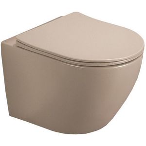 MEXEN Lena Závěsná WC mísa včetně sedátka s slow-slim, duroplast, cappuccino mat 30724064 obraz