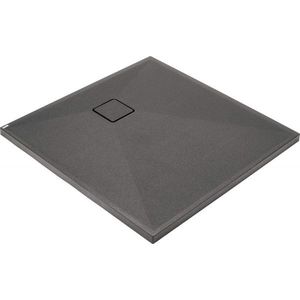 DEANTE Correo antracit metalic Granitová sprchová vanička, čtvercová, 90x90 cm KQR_T41B obraz
