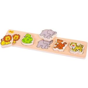 Bigjigs Toys Dřevěné vkládací puzzle - safari obraz